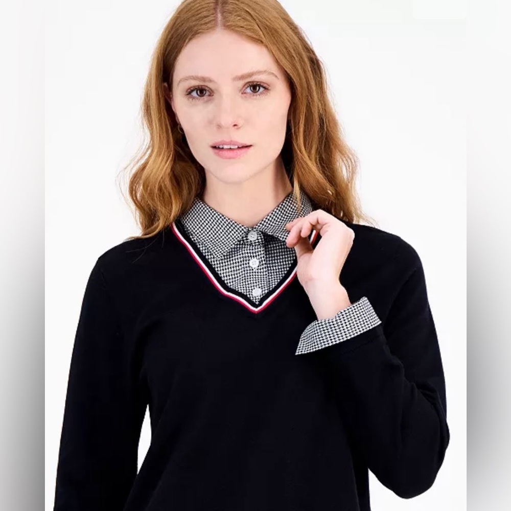 V-Neck Sweater with undershirt